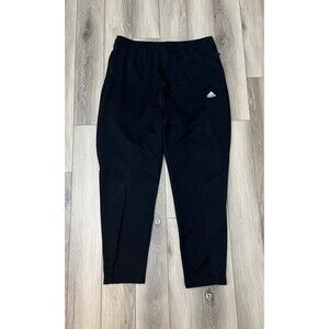 Adidas Climalite Black Athletic Sweatpants Ankle Zip/Zip Pockets Mens Sz XL